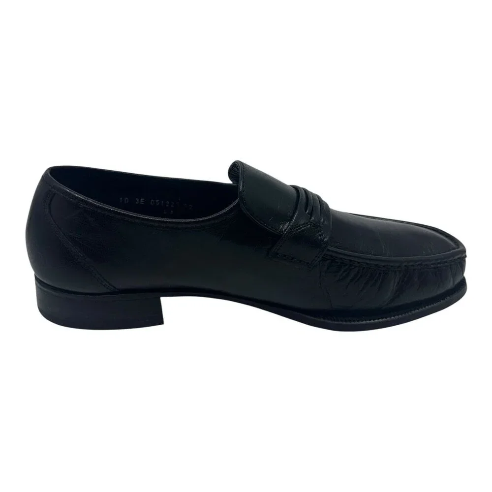 Florsheim Jareth Black Slip On Moc Dress Leather Shoes Mens Size 10eee 12073 EUC